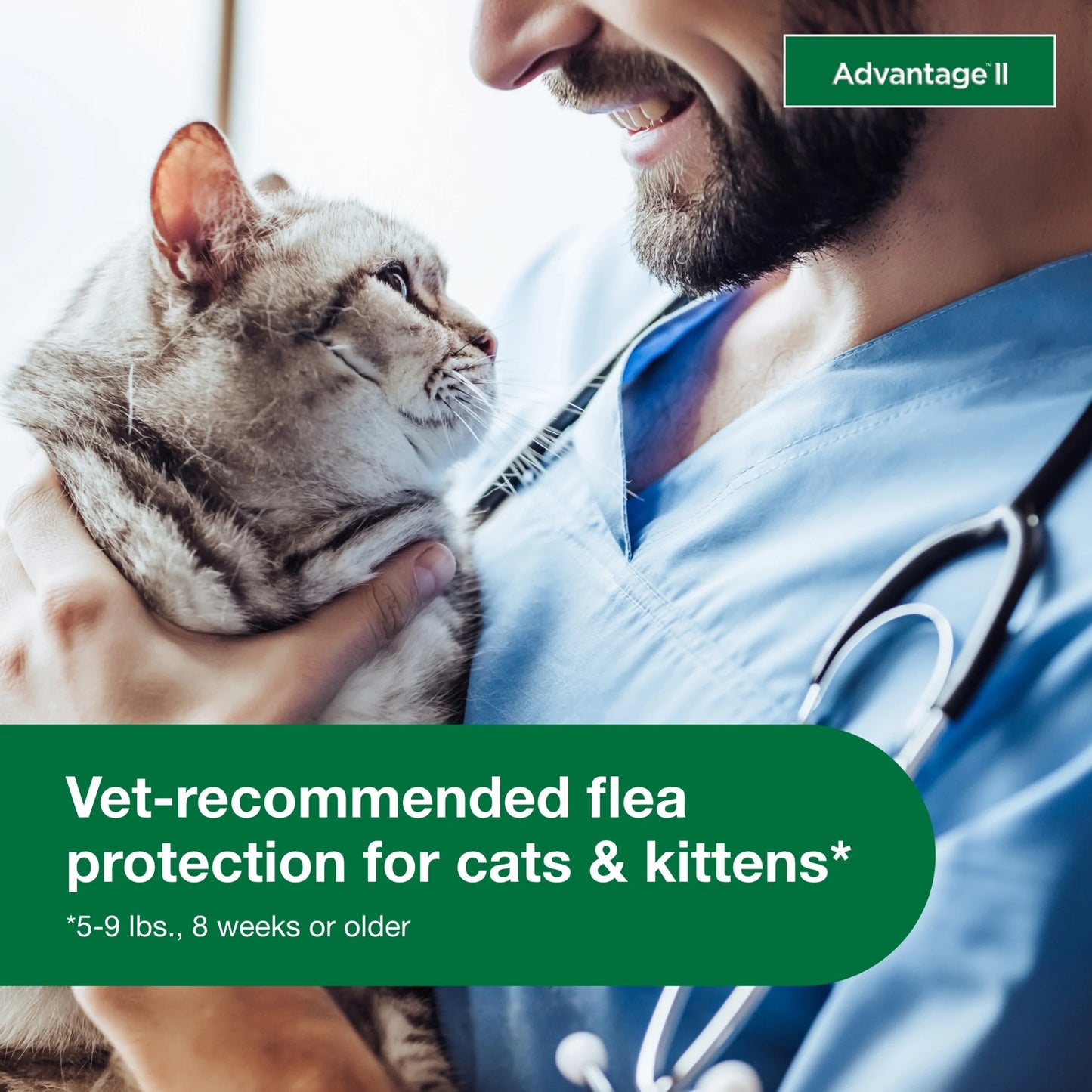 (2 Pack)  Vet-Recommended Flea Prevention for Small Cats 5-9 Lbs, 6-Monthly Treatments