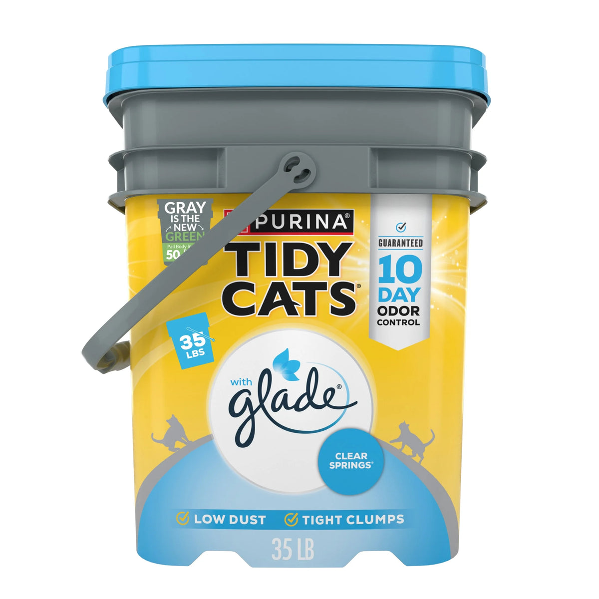 Purina  Clumping Low Dust Cat Litter, Glade Clear Springs Scent, 35 Lb Pail