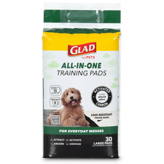 Activated Charcoal Leak-Resistant Training Pads for Dogs, 23In X 23In, 30 Count