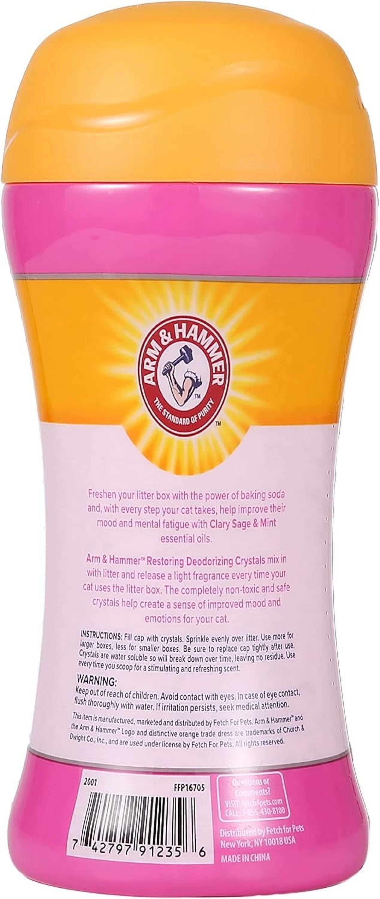 (12 Pack)  Deodorizing Cat Litter Crystals for Litter Boxes, Clary Sage & Mint Scent 15 Oz.