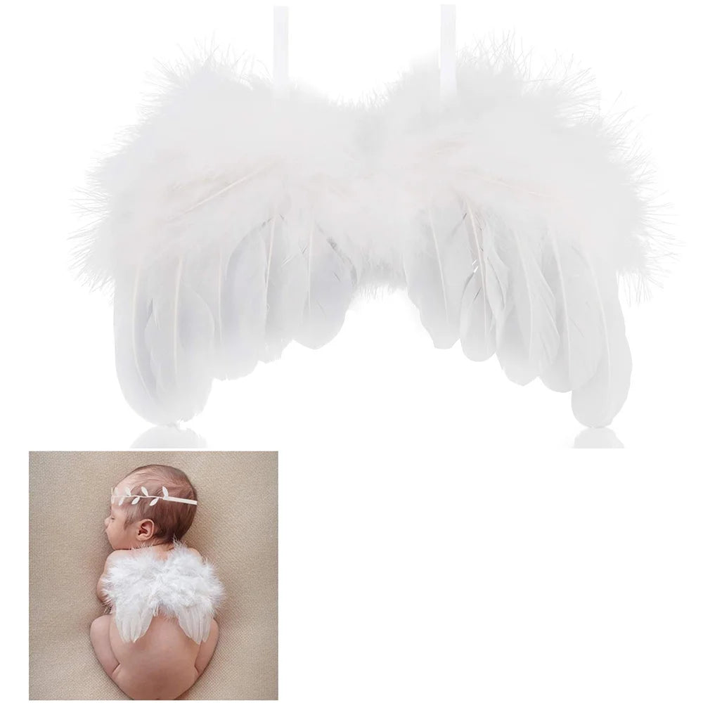30 Pcs White Angel Wings Ornament- Christmas Tree Feather Hanging Decor - Handmade Exquisite Angel Wings Pendant for Xmas DIY Craft Home Wedding Prop Party Decoration