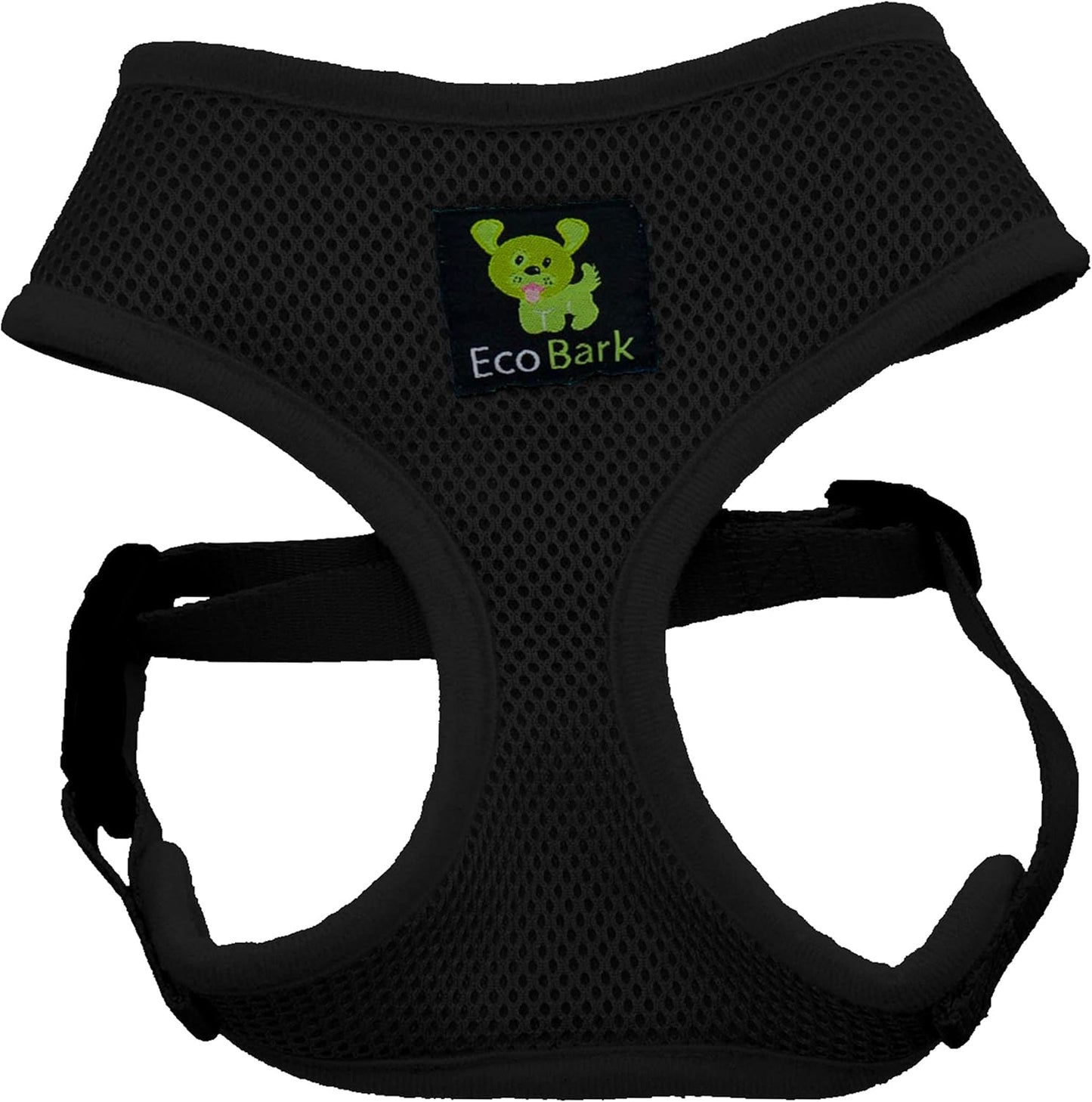 Dog Harness - Eco-Friendly Max Comfort Harnesses - Luxurious Soft Mesh Halter - over the Head Harness Vest- No Pull and No Choke for Puppy, Small Breeds & Medium Dogs (Large, Black)