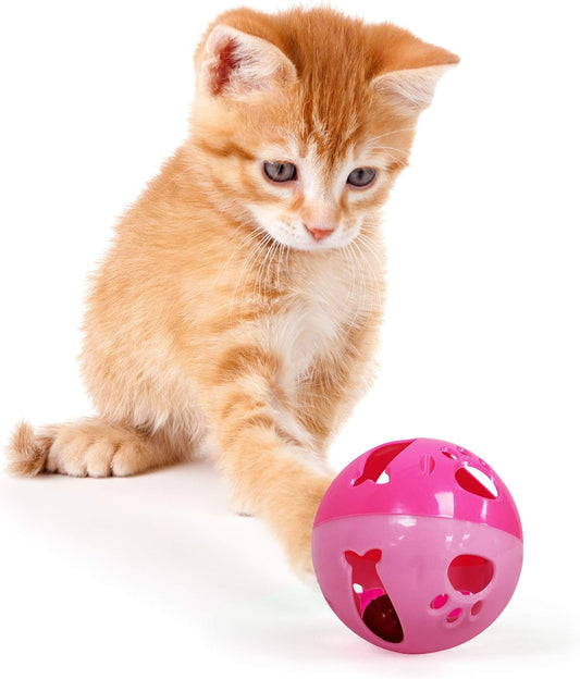 Large Size Cat Ball with Bell Toy for Cats Kittens and Other Animals - Hours of Play for Pets | Large Size for Extra Fun | Rings as It Moves