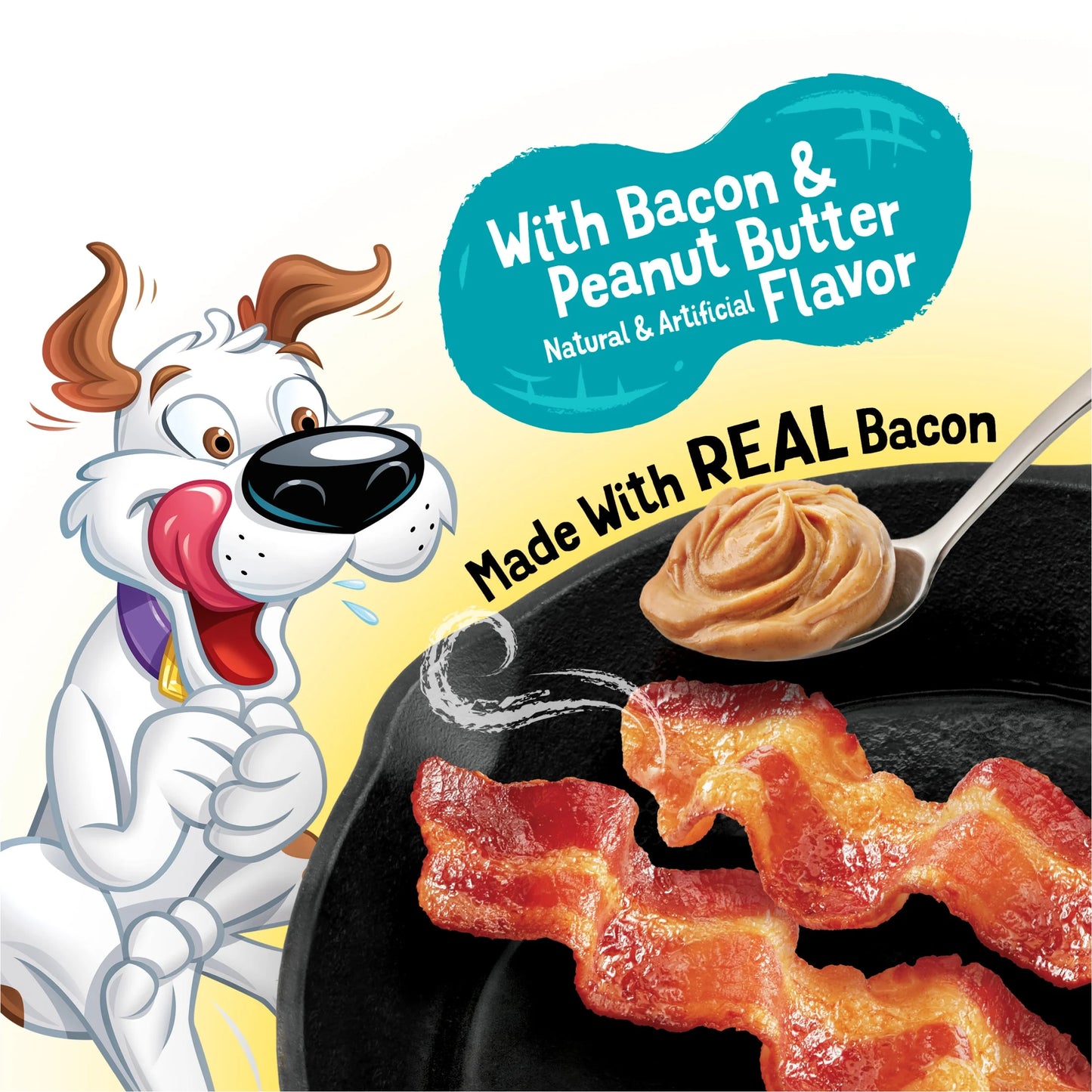 Purina  Strips Dog Treats with Real Bacon & Peanut Butter Flavors Tender Chews, 25 Oz Pouch