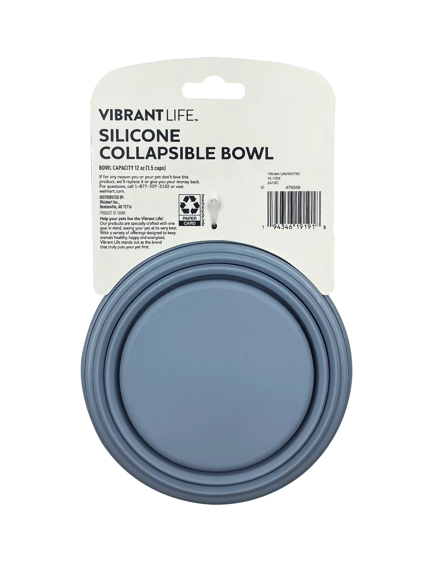 (3 Pack)  Collapsible Silicone Dog Pet Bowl