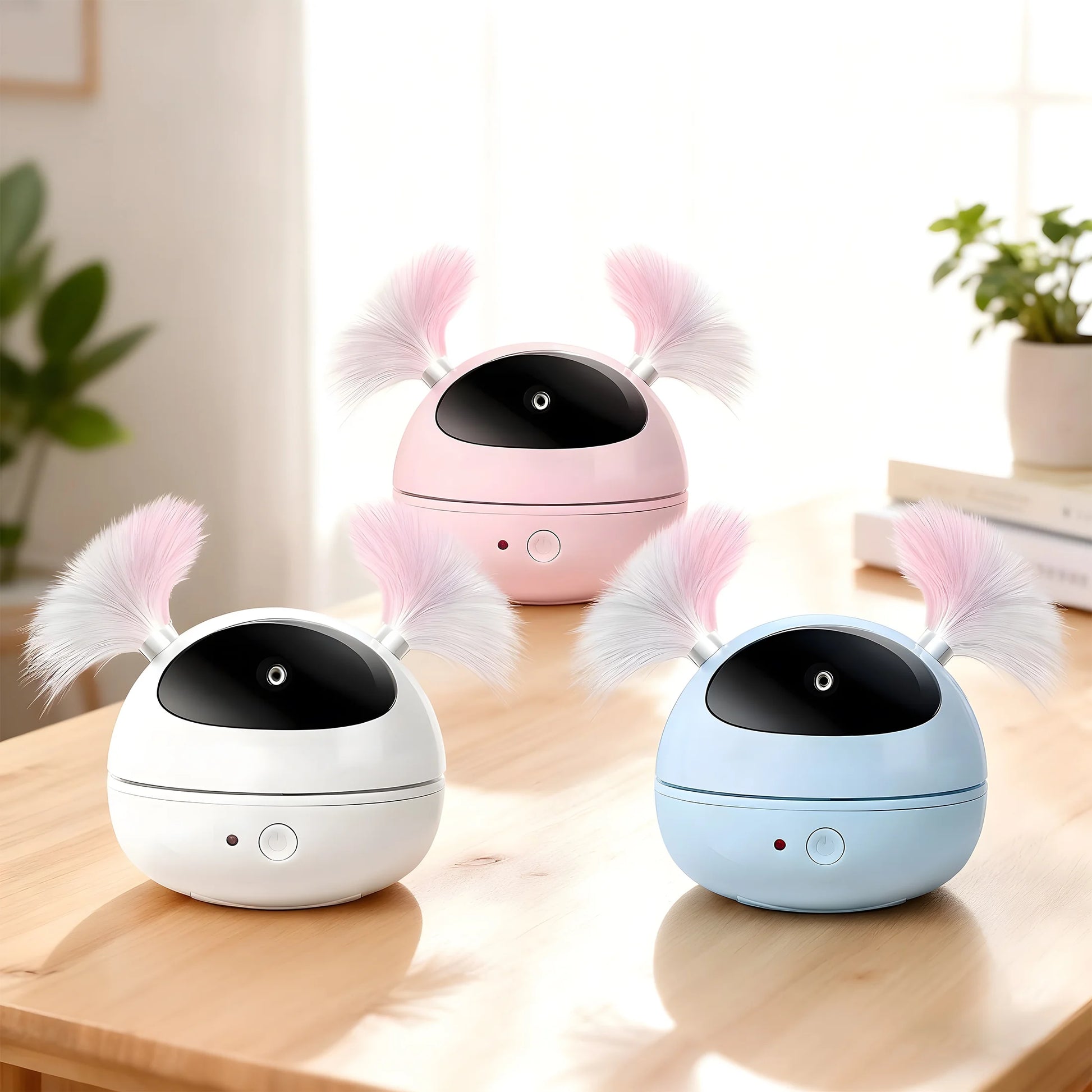 Interactive Cat Toys with Unique Roly-Poly Design, Automatic Lazer Pointer for Cat for Fun Indoor Play, Cat Gifts for Cat Owners and Their Pets, Blue