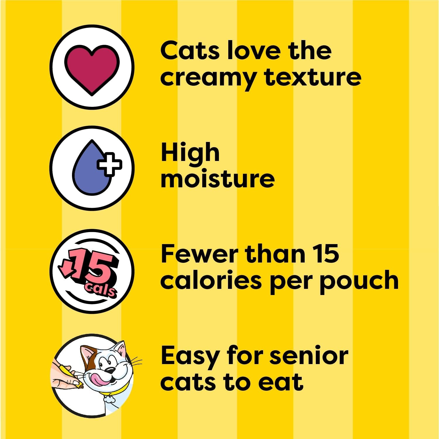 Creamy Puree Squeezable Lickable Wet Cat Treats with Salmon, 0.42 Oz. Tubes, 24 Count
