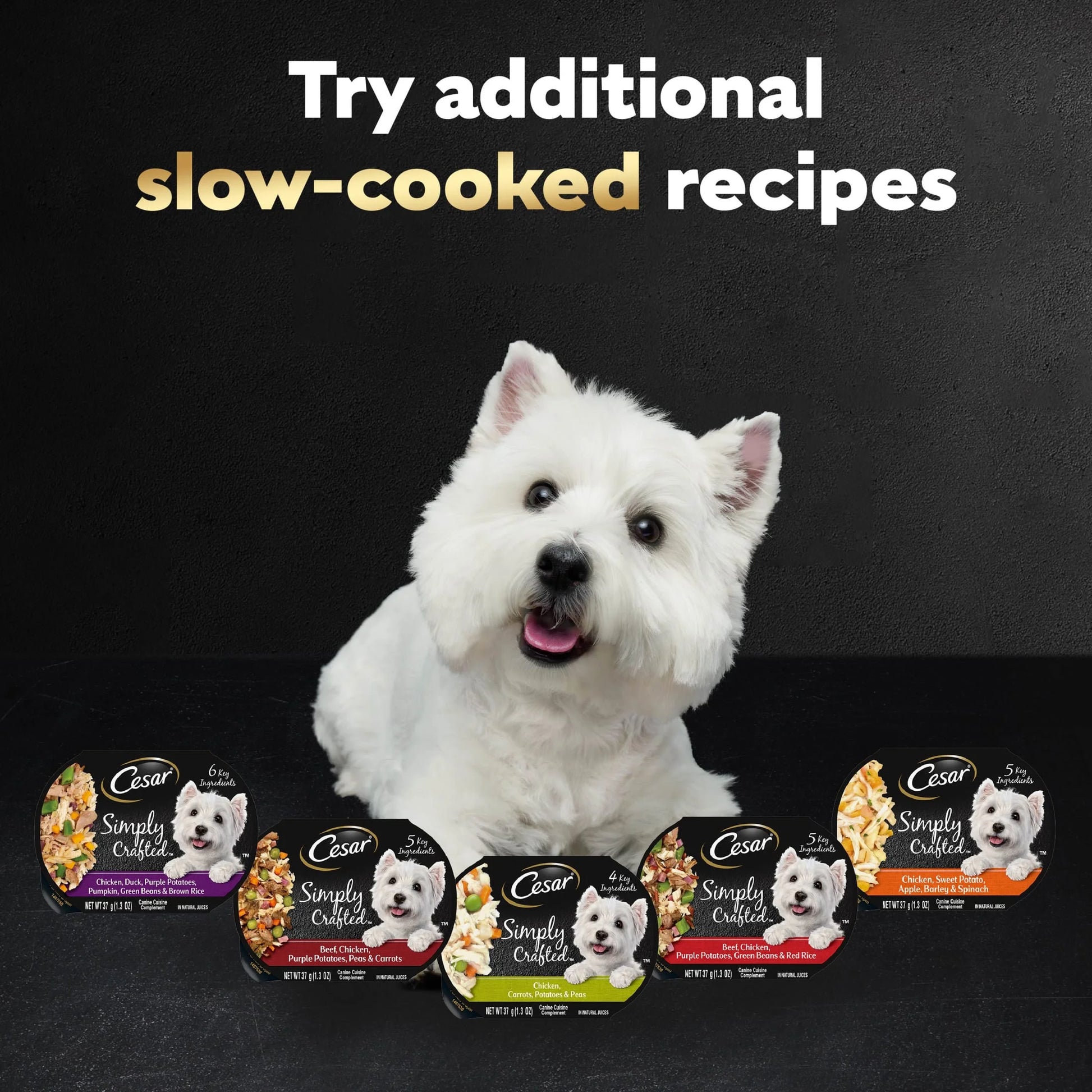 Simply Crafted Chicken Variety Pack Wet Dog Food Meal Toppers, 1.3 Oz Tubs (8 Count)