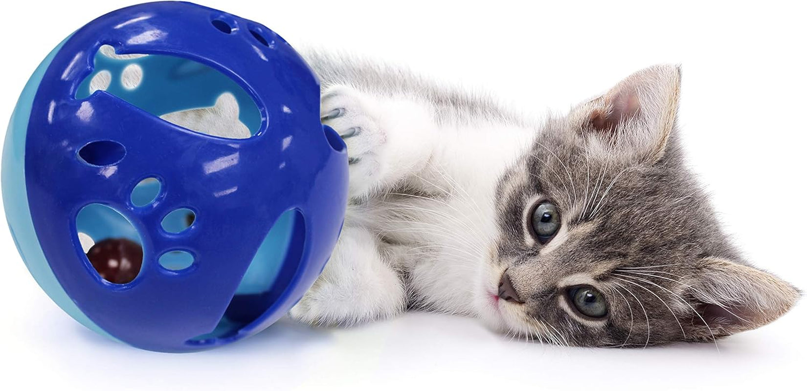 Large Size Cat Ball with Bell Toy for Cats Kittens and Other Animals - Hours of Play for Pets | Large Size for Extra Fun | Rings as It Moves