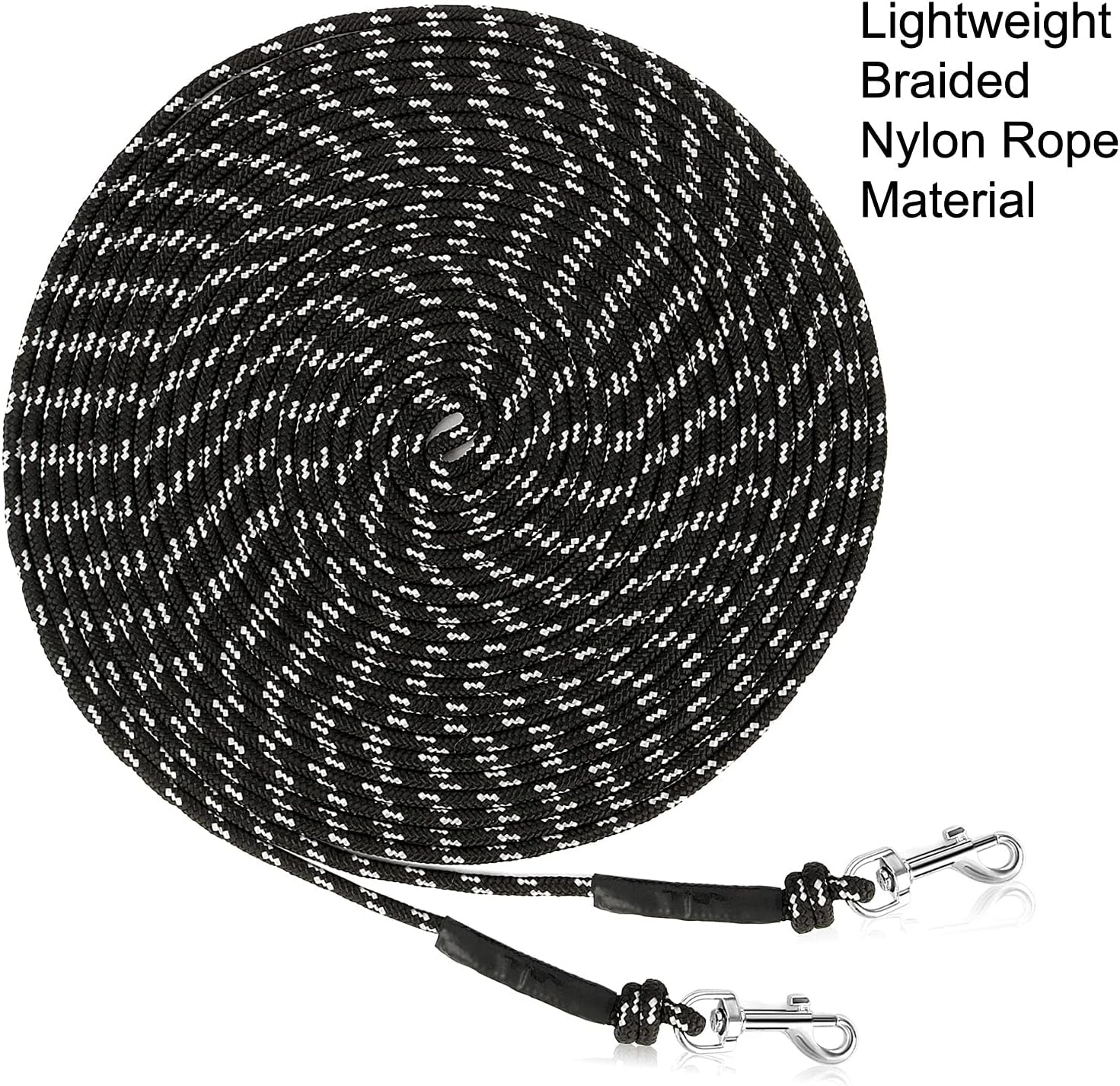 Reflective Cat Long Leash - 15 FT Escape Proof Walking Leads Yard Long Lead Durable Safe Personalized Extender Leash Traning Play Outdoor for Kitten, Puppy, Rabbit and Small Animals