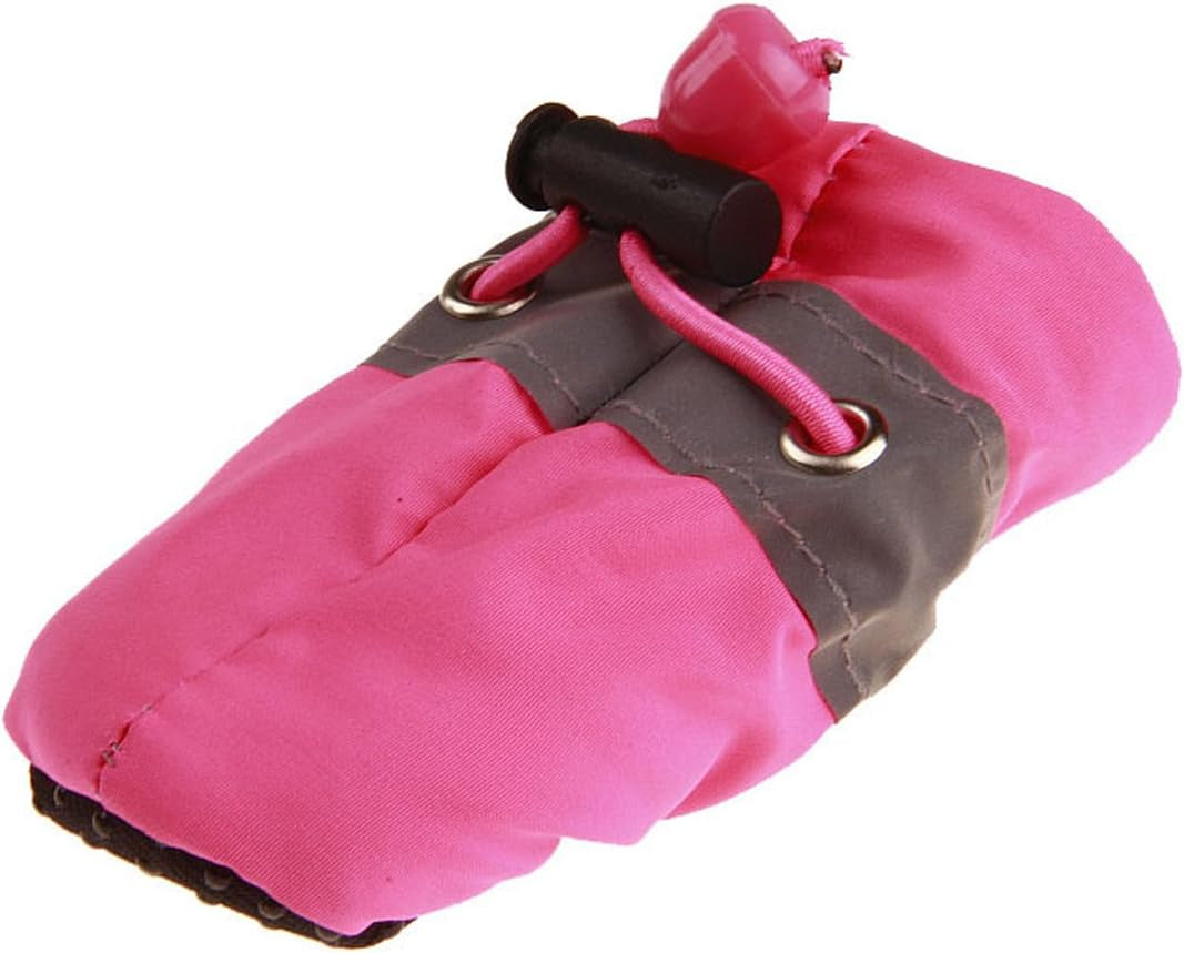 anti Slip Dog Socks Shoes Adjustable Drawstring Boot Paw Protectors for Small Medium Pets Cats Pink 3X-Large