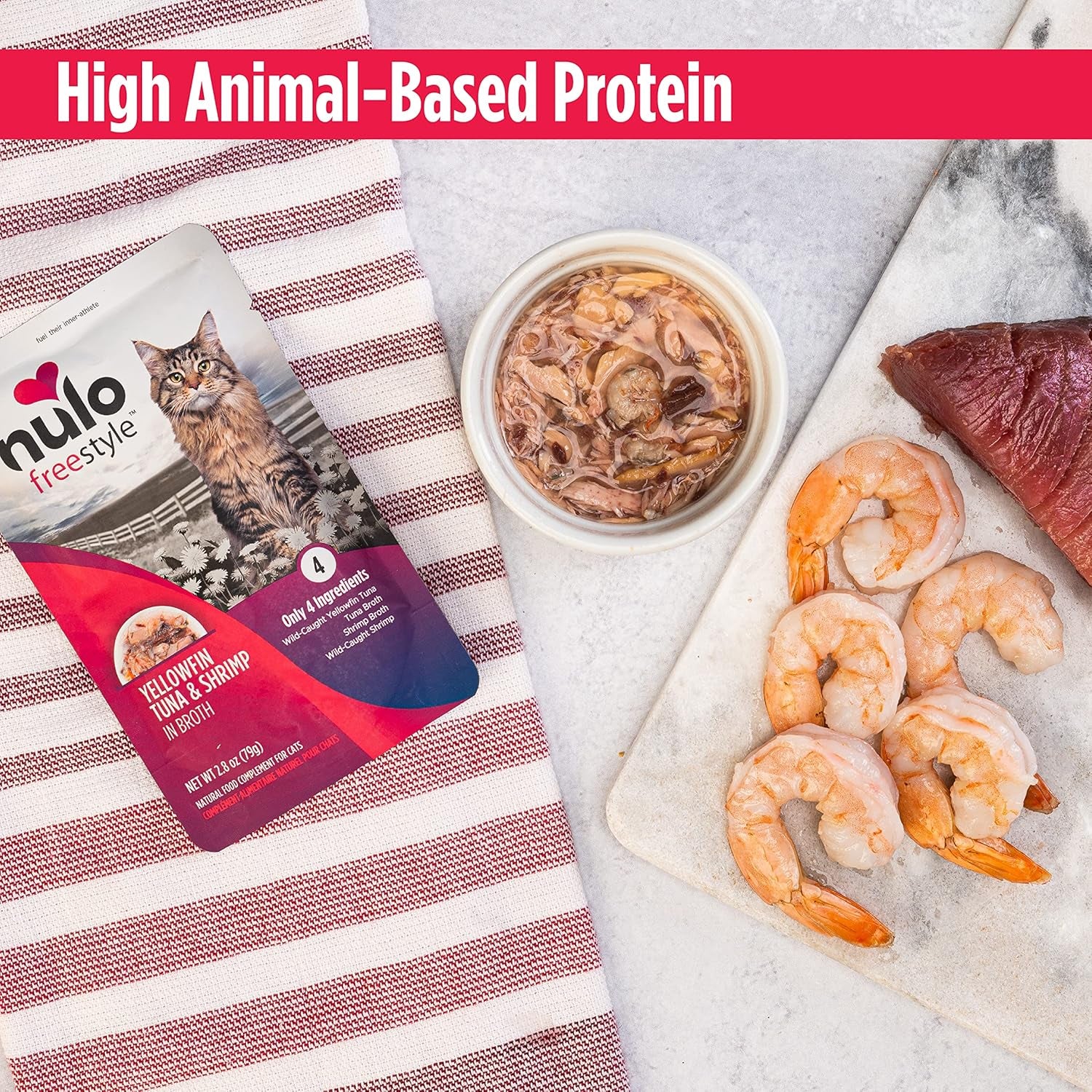 Freestyle Cat & Kitten Wet Cat Food Pouch, Premium All Natural Grain-Free Soft Cat Food Topper with Amino Acids for Heart Health and High Animal-Based Protein