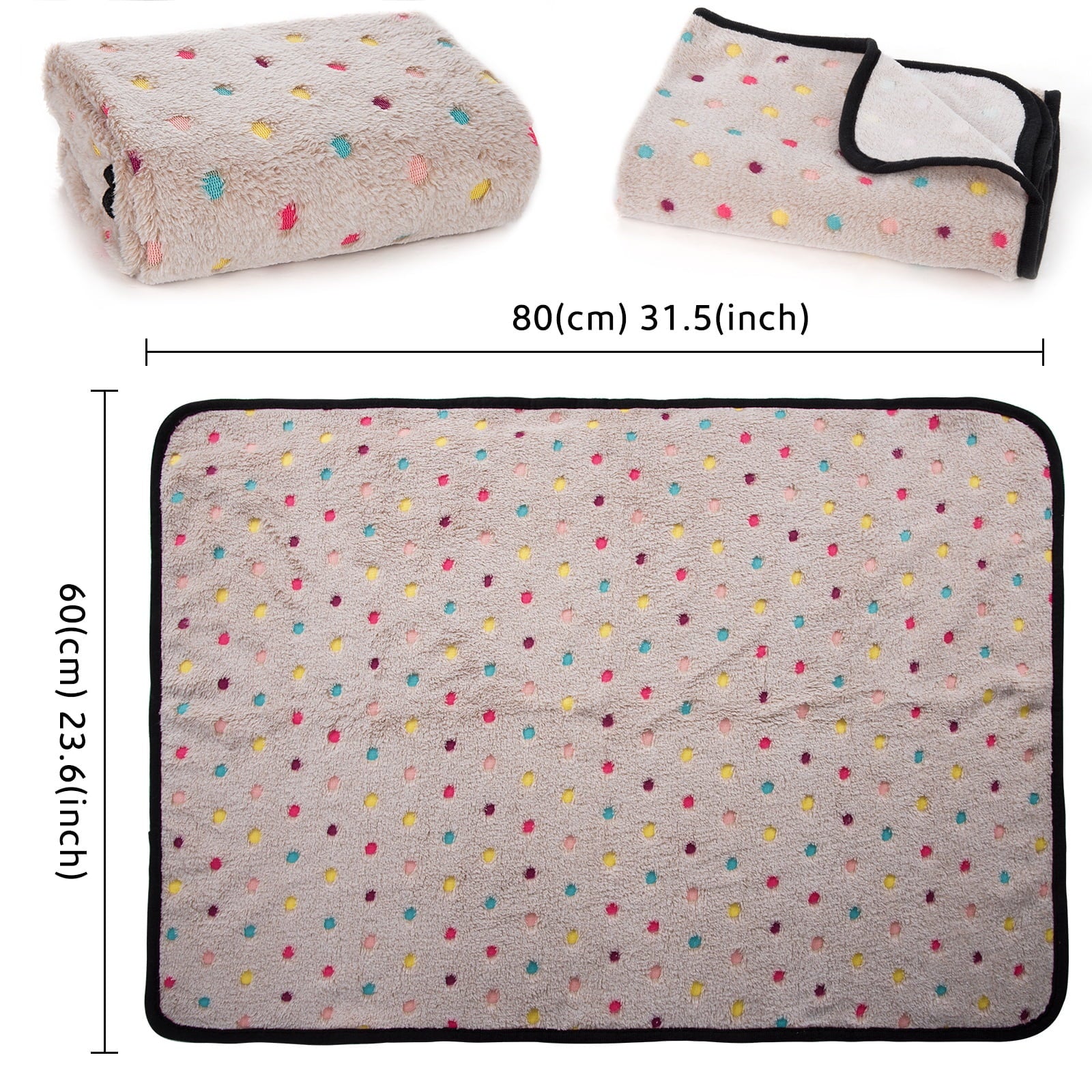 Luxmo 2 Pack Blanket Pet Blanket, Small, Gray