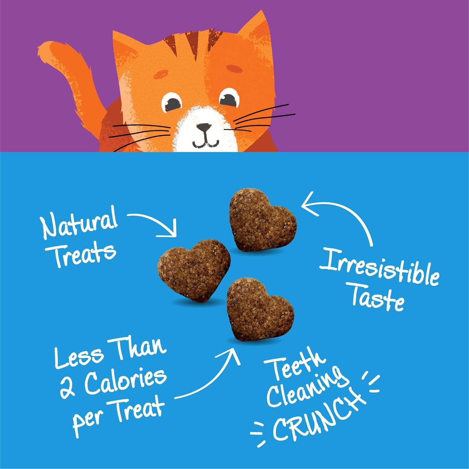 Kittles Crunchy Natural Grain Free Cat Treats, Tuna & Cranberries Recipe, All Life Stages, 6-Ounce Bag