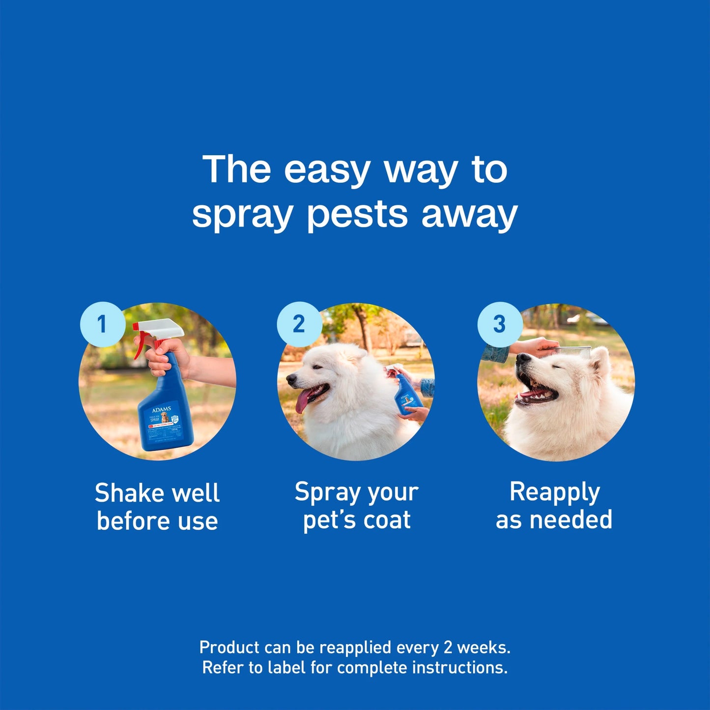 Flea & Tick Dog and Cat Spray, Kills Fleas and Ticks, Breaks the Flea Life Cycle for up to 2 Months, 16 Fl Oz