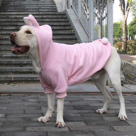 Extra Large Dog Bunny Easter Halloween Costumes Hoodies Clothes for Rottweiler Cane Corso, Pink, 6X-Large