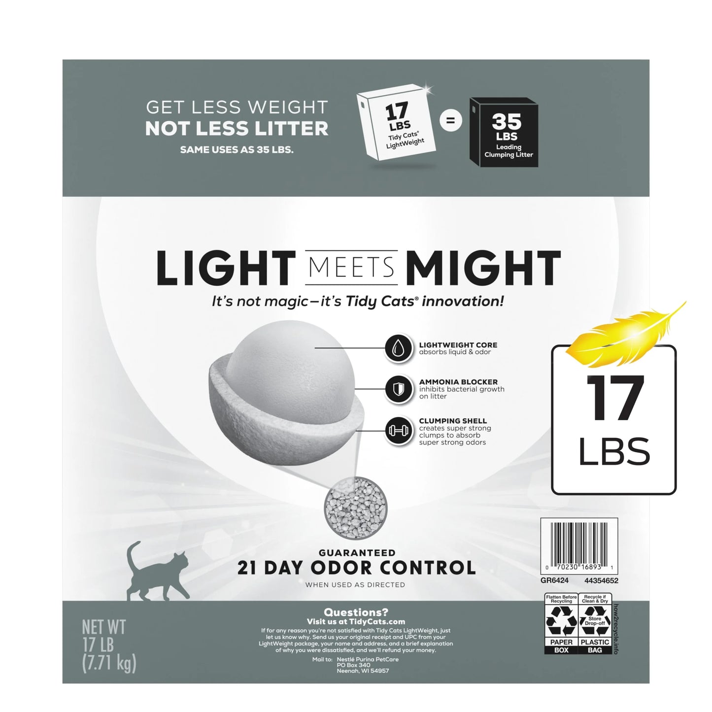 Purina  Lightweight 4-In-1 Strength Odor Control, Multi Cat, Low Dust, Clumping Cat Litter