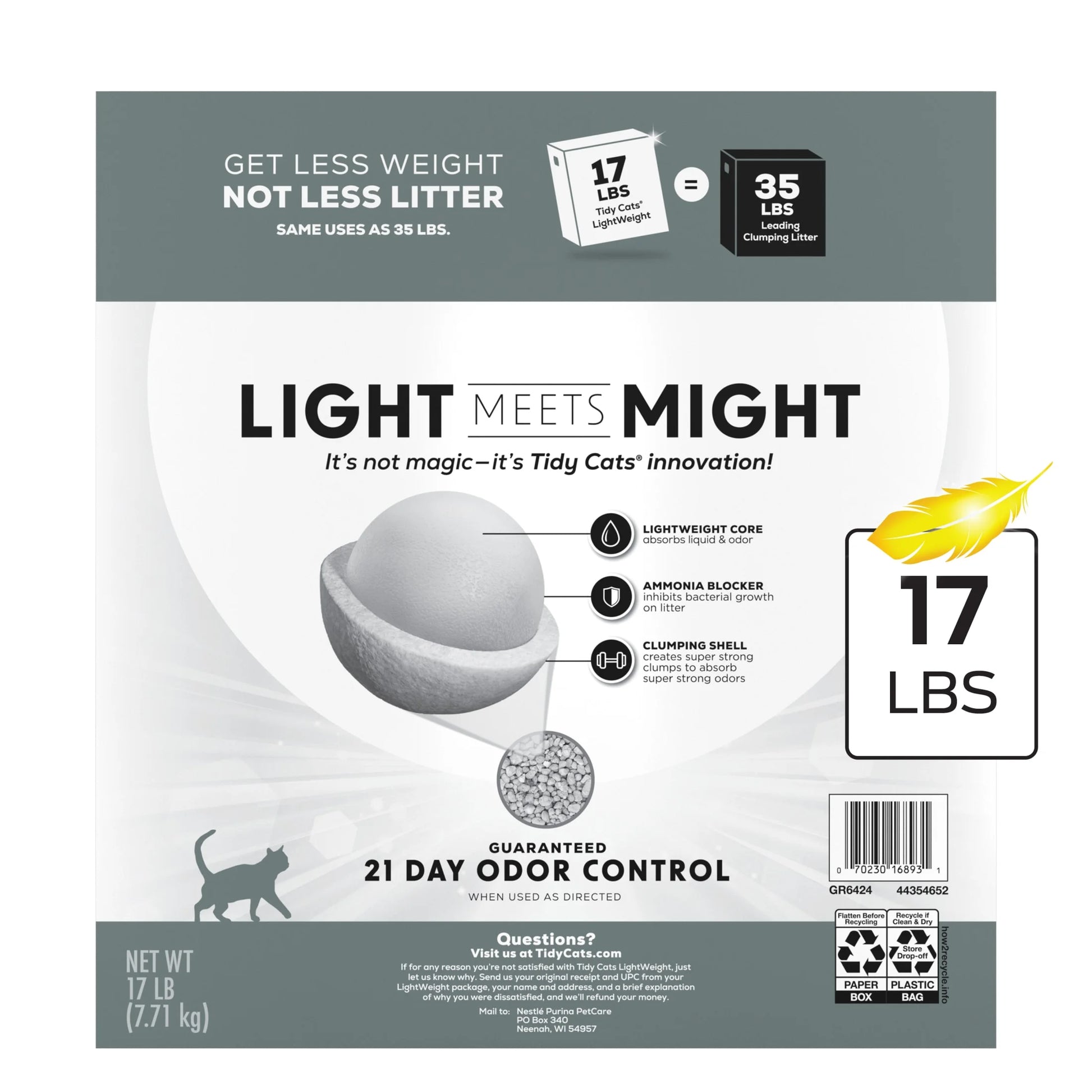 Purina  Lightweight 4-In-1 Strength Odor Control, Multi Cat, Low Dust, Clumping Cat Litter