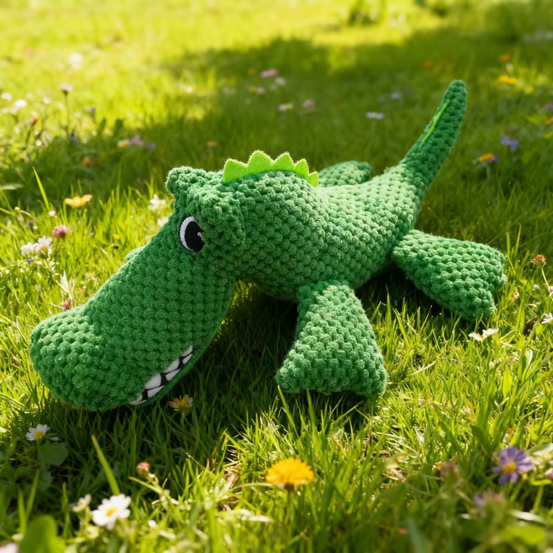 Large Crocodile Dog Toys Resistant Indestructible Plush Big Sound Dog Toy with Squeaker Small Raw Dogs Chew Puppy Pet Supplies