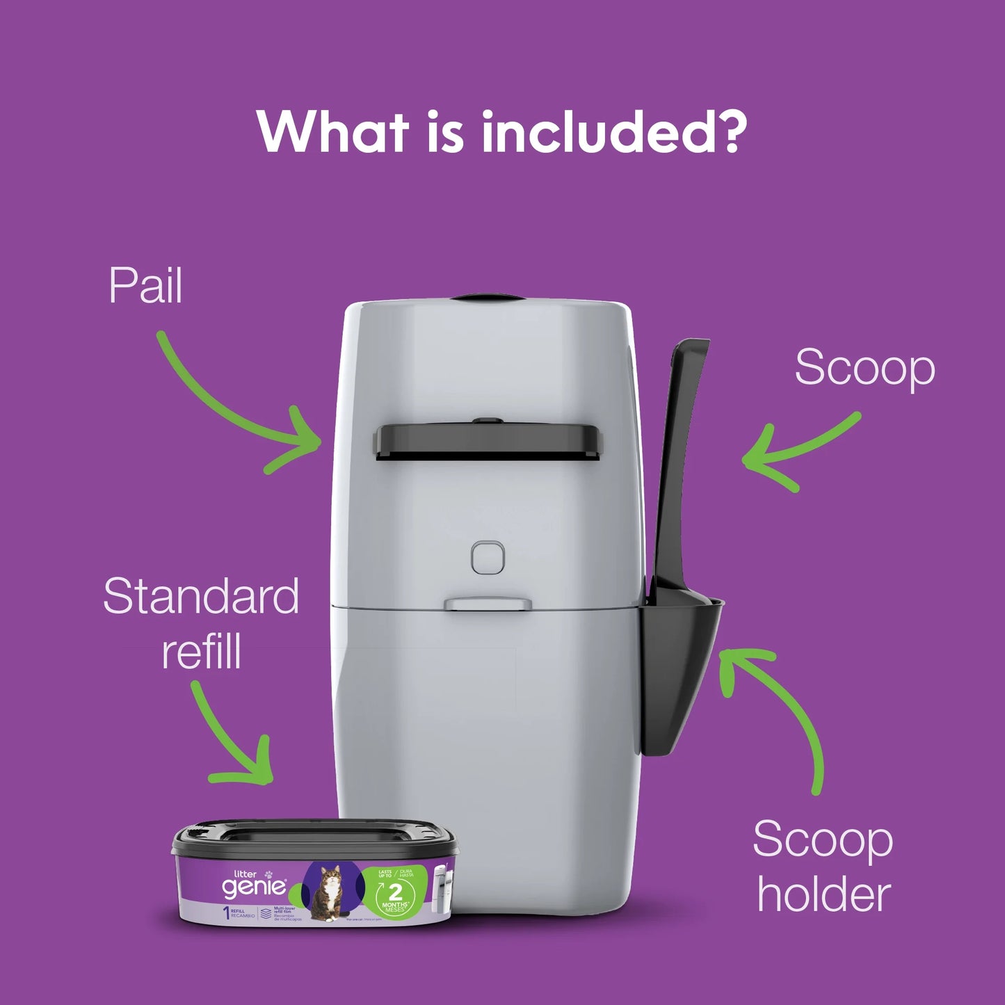 Cat Litter Disposal Odor Free Pail System, New