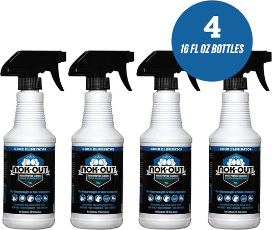 Odor Remover, Pet Deodorizer and Cleaning Spray, Made in the USA, 16 Fluid Ounce Spray, 4-Pack
