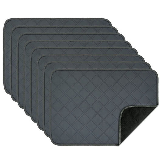 Washable Pee Pads for Dogs, Puppy Pads for Potty Training with Leakproof Bottom. Dark Gray, 8 Pack, 18"X24"