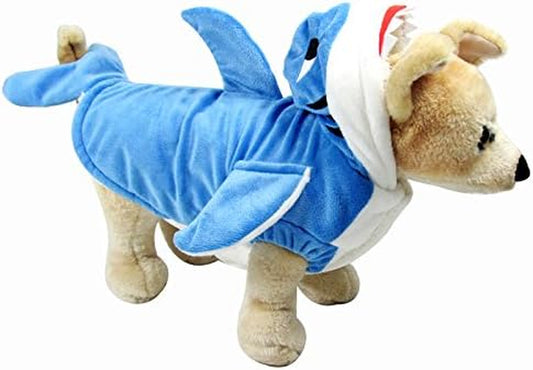 Funny Dog Cat Shark Costumes Pet Halloween Christmas Cosplay Costume Puppy Winter Coat Hoodie Sweater Clothes for Small Medium Large Dogs and Cats