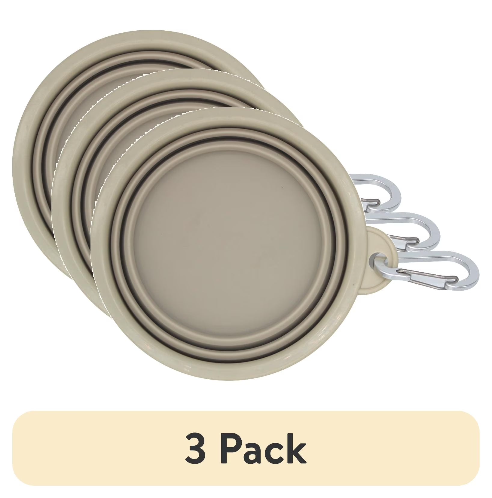 (3 Pack)  Collapsible Silicone Dog Pet Bowl