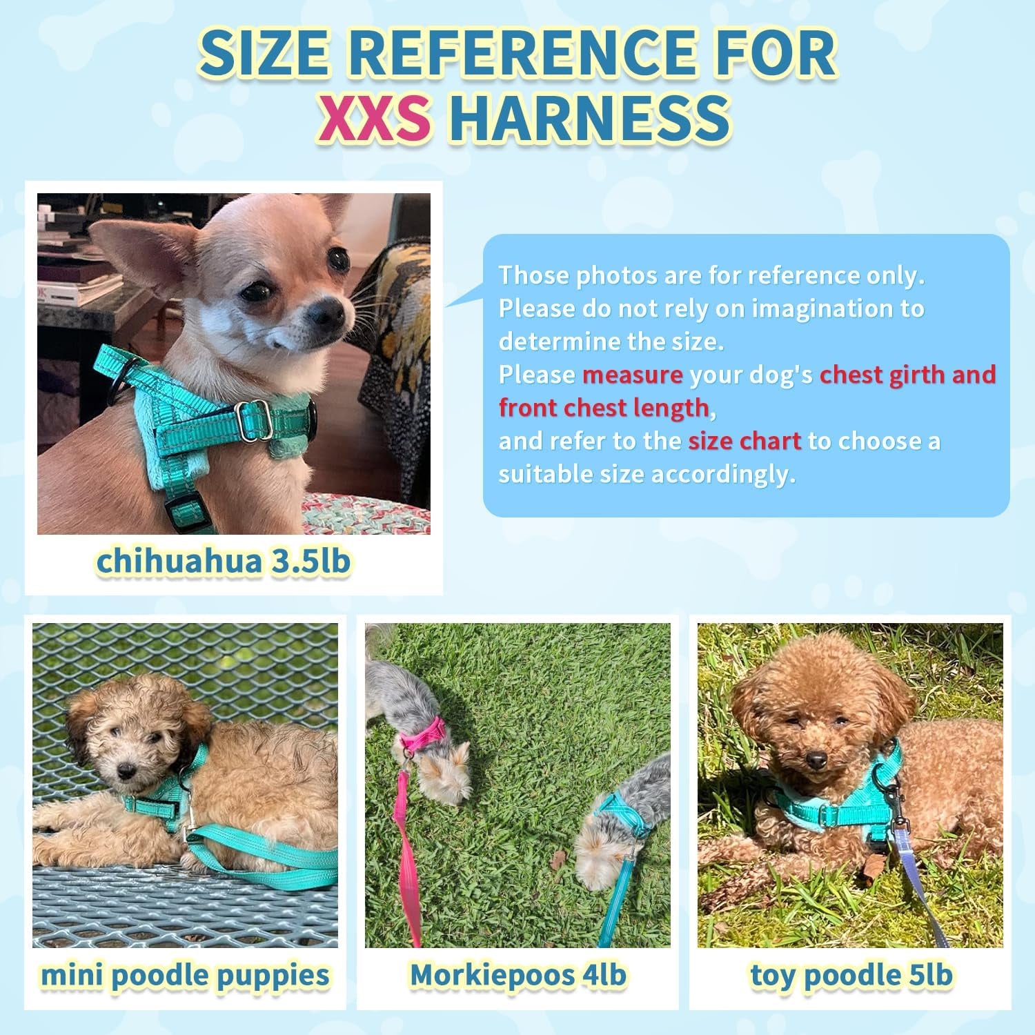 No Pull Small Dog Harness and Leash Set, Puppy Soft Vest Harness Neck & Chest Adjustable, Reflective Lightweight Harness & Anti-Twist Pet Lead Combo for Small Medium Dogs(Bl-Front Clip,Xxs)