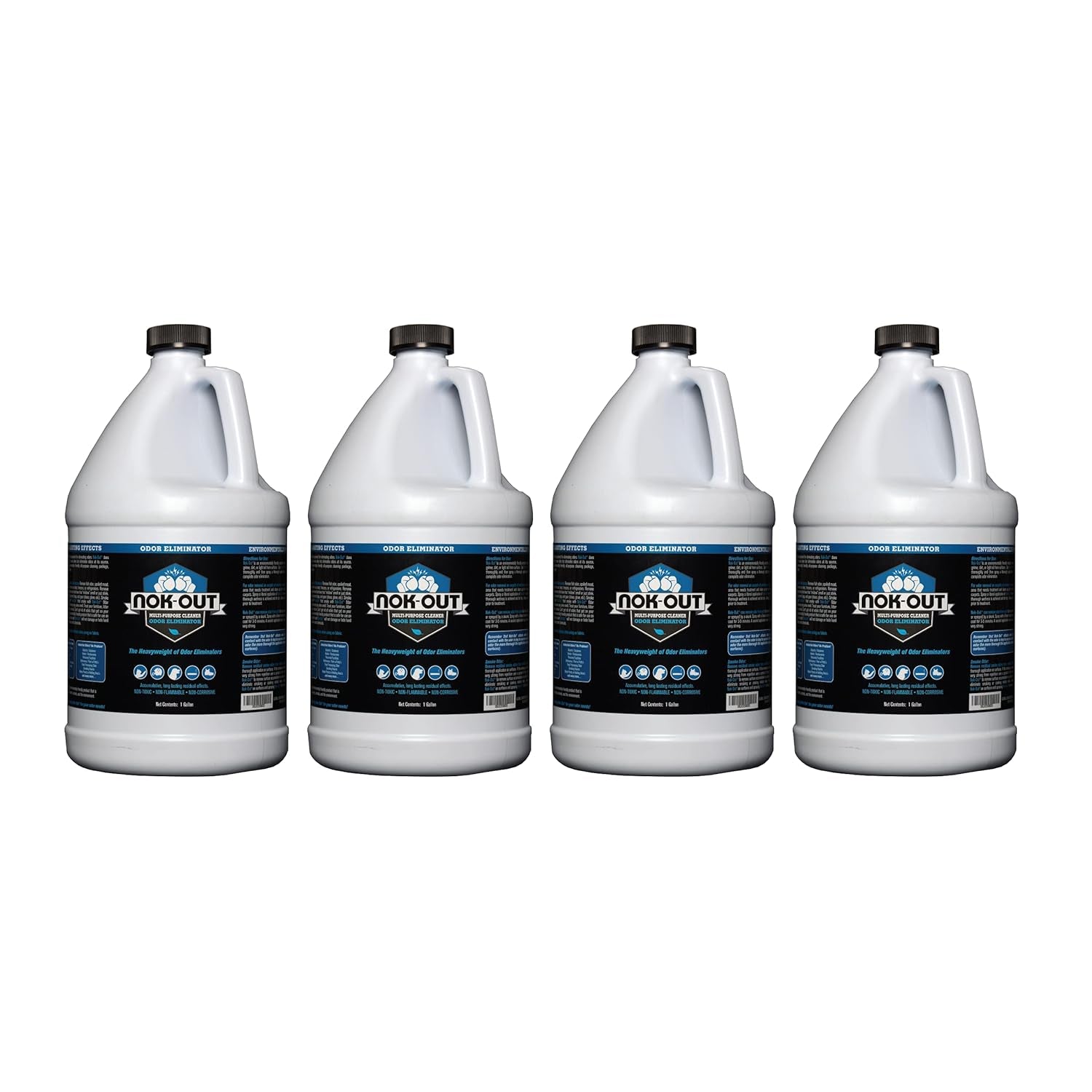 Odor Remover, Pet Deodorizer and Cleaning Spray, Made in the USA, 1 Gallon, 4-Pack