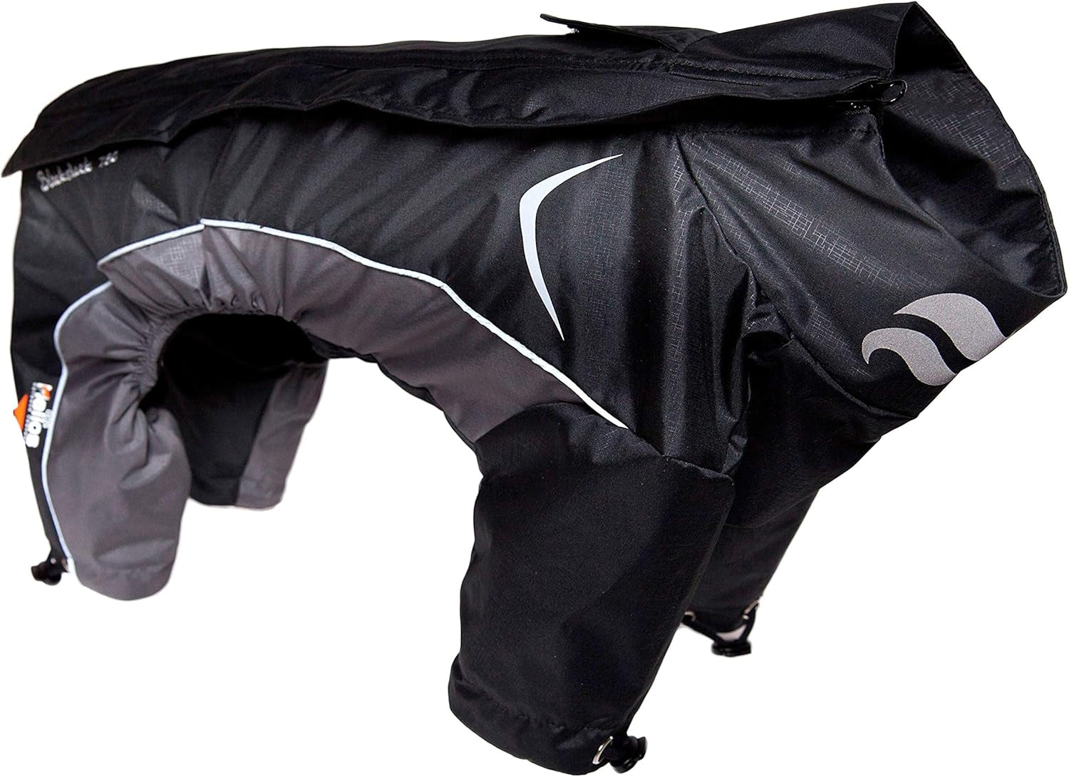DOGHELIOS 'Blizzard' Full-Bodied Comfort-Fitted Adjustable and 3M Reflective Winter Insulated Pet Dog Coat Jacket W/ Blackshark Technology, X-Large, Black