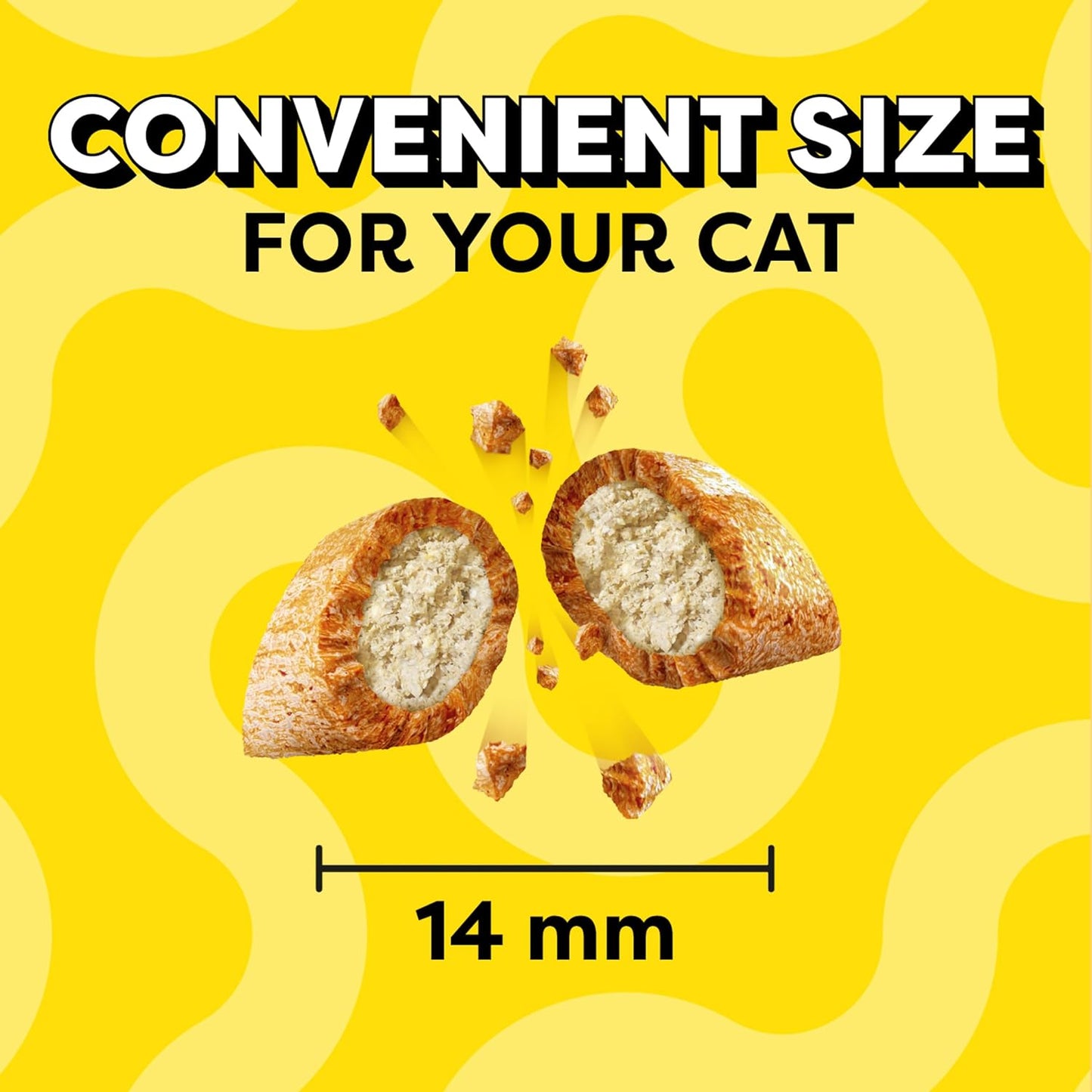 Jumbo Stuff Crunchy and Soft Cat Treats, Tasty Chicken Flavor, 2.5 Oz. Pouch (Pack of 12)