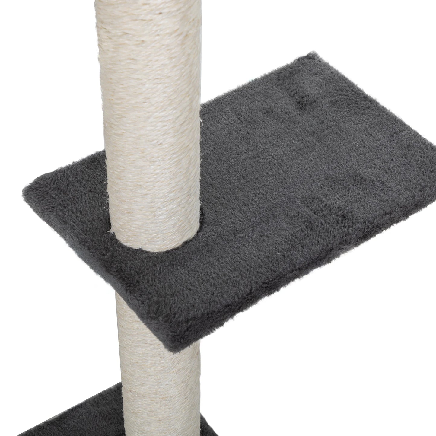 Cat Wall Shelves and Perches Set of 5, Indoor Cat Condo for Sleeping Playing Lounging Climbing Cat Tree House, Gray