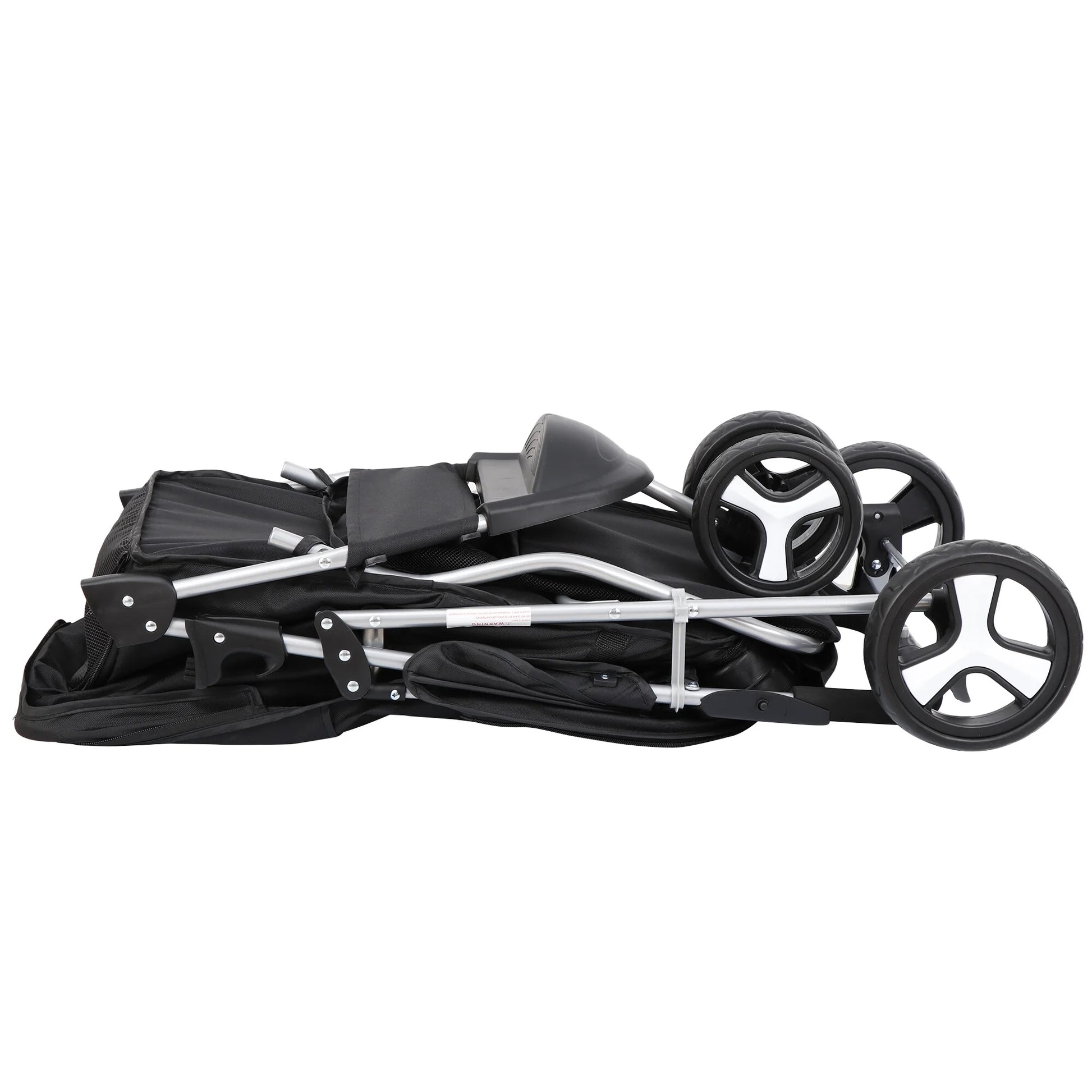 3 Wheel Foldable Pet Stroller for Small Dog Max. 33LBS W/Storage Basket
