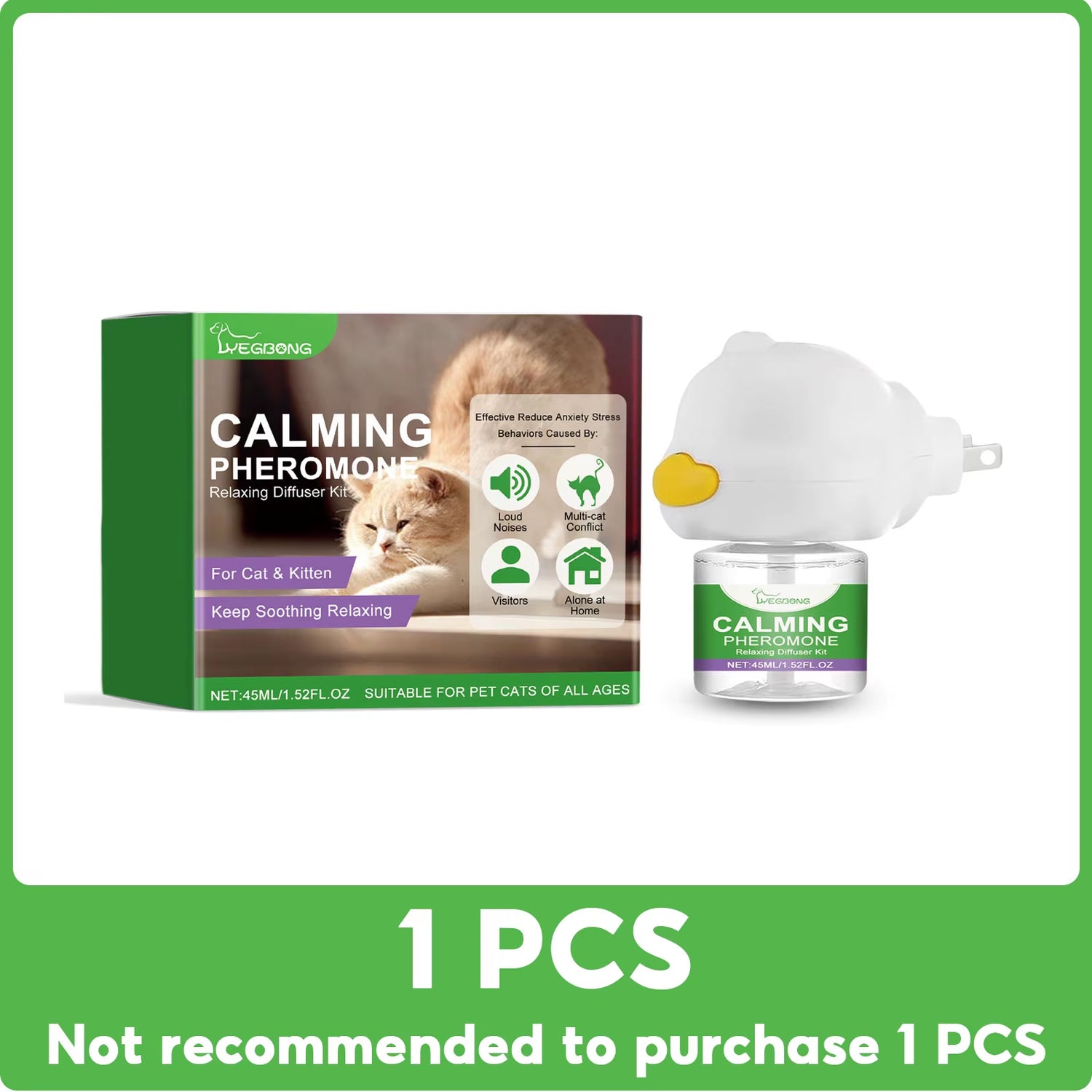 Cat Calming Diffuser Kit Refill Calming Mood Relaxing anti Anxiety Stress Soothing Comforting Pets Pheromone Calming Diffuser