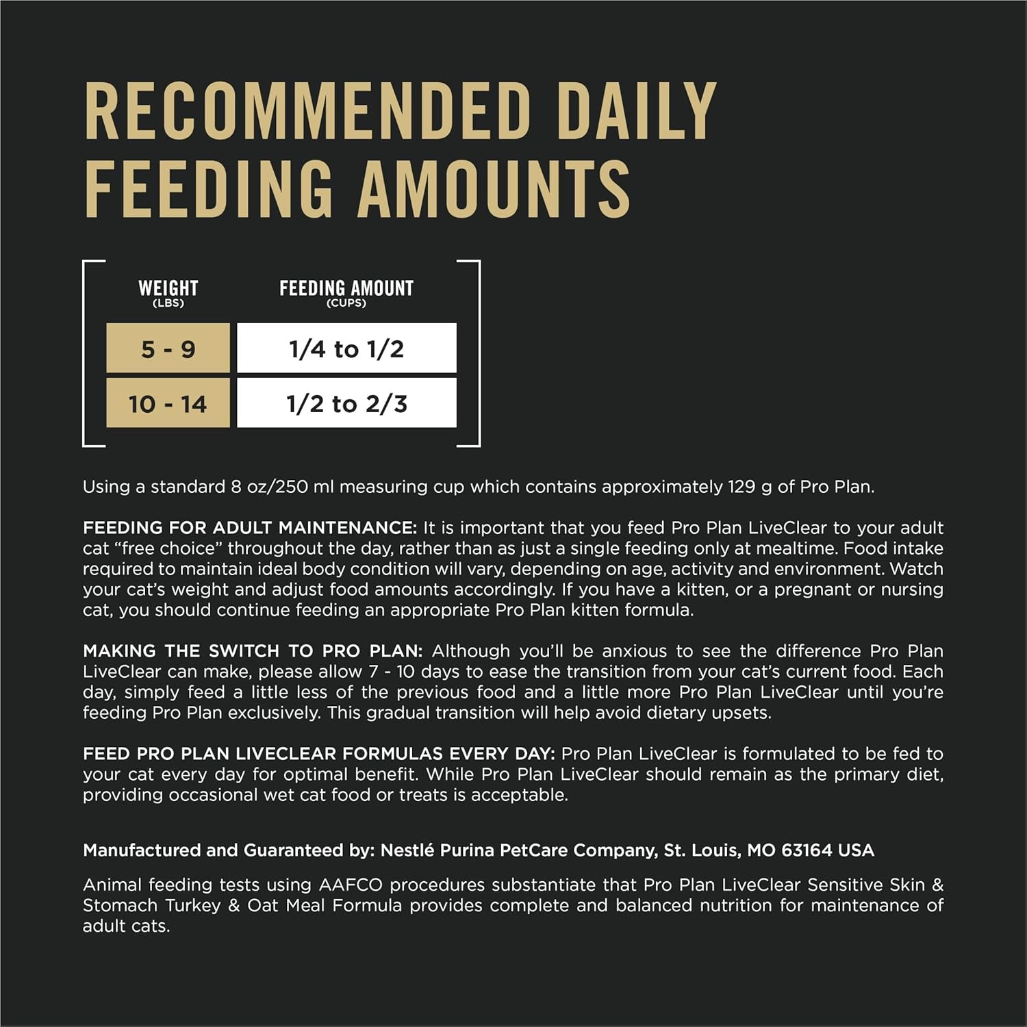 Allergen Reducing, Sensitive Skin & Stomach, High Protein Cat Food, LIVECLEAR Turkey and Oatmeal Formula - 5.5 Lb. Bag