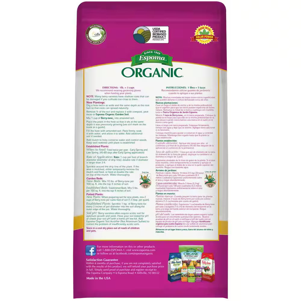 4 Lbs. Organic Berry Tone Dry Plant Food