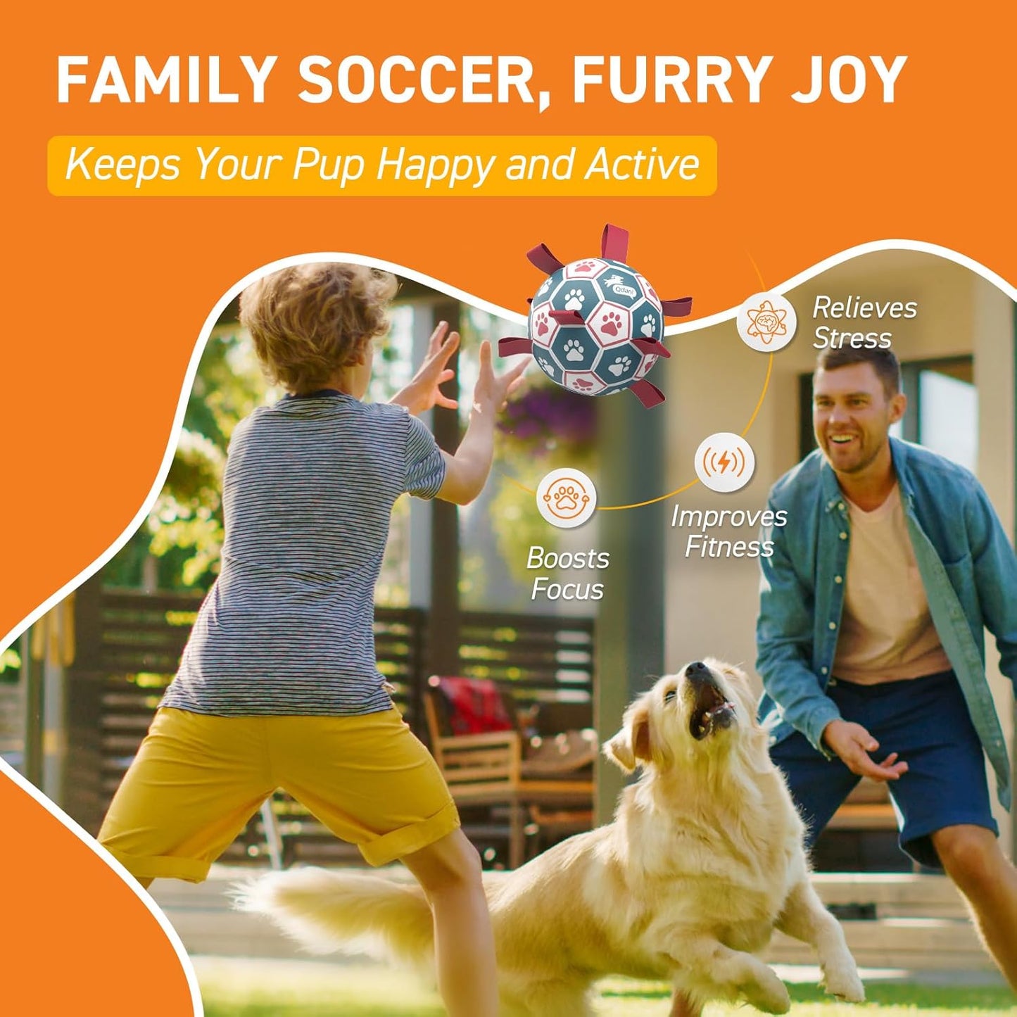 Dog Balls, World Cup Soccer Ball with Straps, Durable Herding Balls for Small Medium Pet, Puppy Birthday Gifts, Dog Water Toy, Pet Toys Puppy Ball (6 Inch)