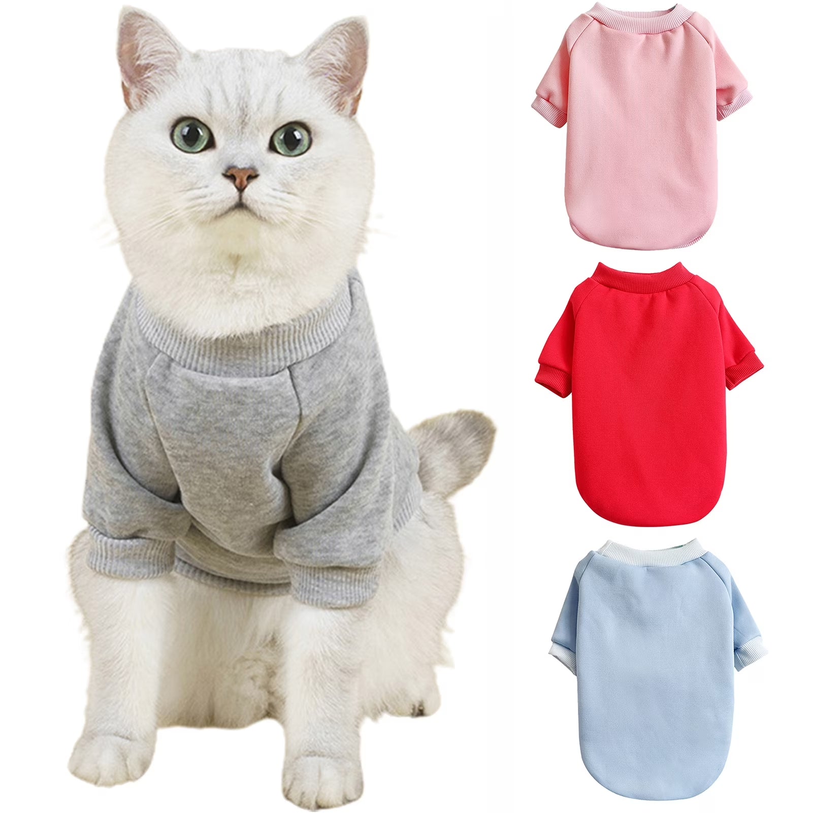 Dog Sweaters for Small Dogs, Cute Dog Clothes Classic Warm Pet Sweaters for Dogs Girls Boys, Cat Sweater Dog Sweatshirt Winter Coat Apparel for Small Dog Puppy Kitten Cat(Blue, XL)