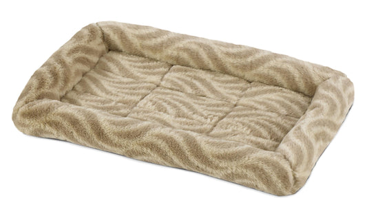 18Inch Tan Wave Pet Bed for Small Dog/Cat with Slip Resist Bottom
