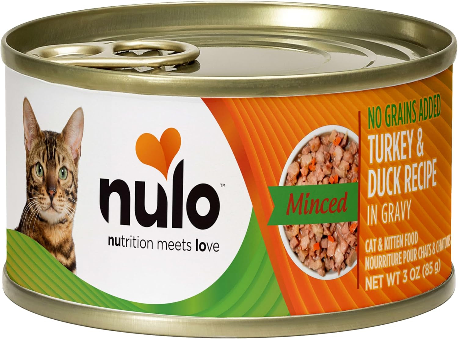 Turkey & Duck Grain-Free Minced Wet Canned Cat Food, 3 Ounce (Pack of 24)
