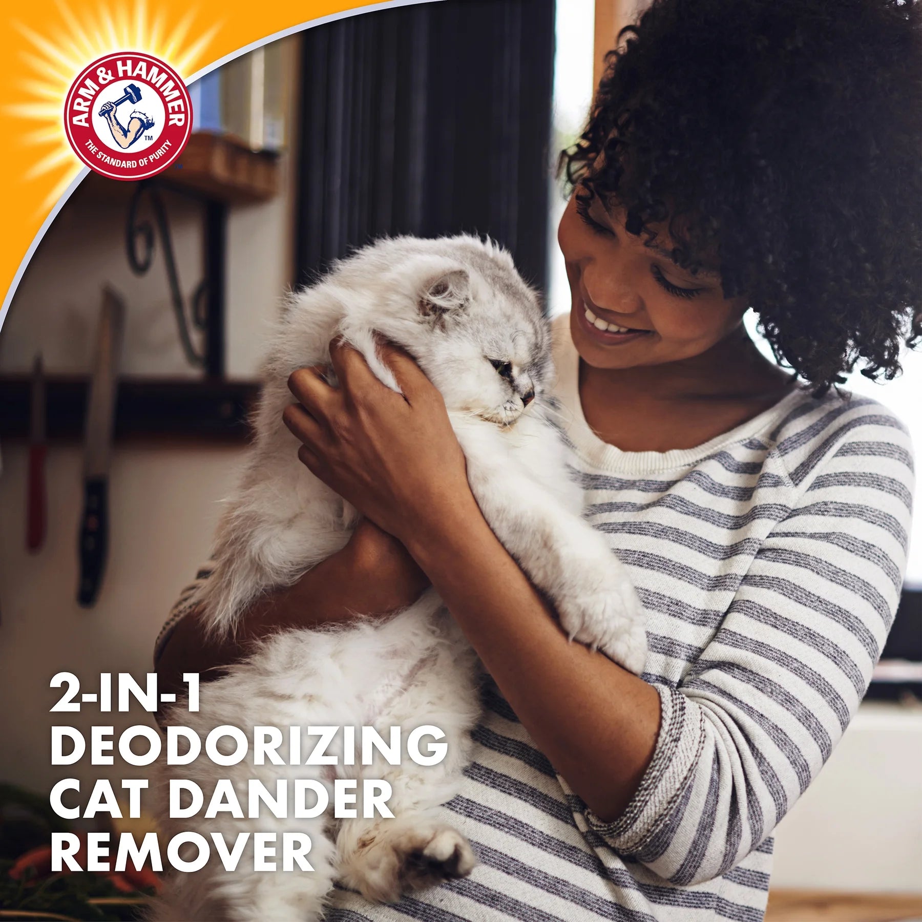 Deodorizing & Dander Reducing Cat Shampoo, Lavender Chamomile Scent, 20 Oz