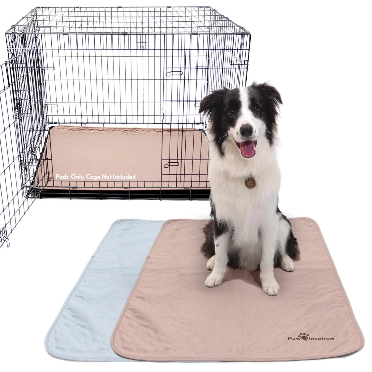 2Ct  Dog Crate Pads Mats Size 41X28” for Use with 42” Kennel and Crate | Washable Waterproof Dog Pee Pads