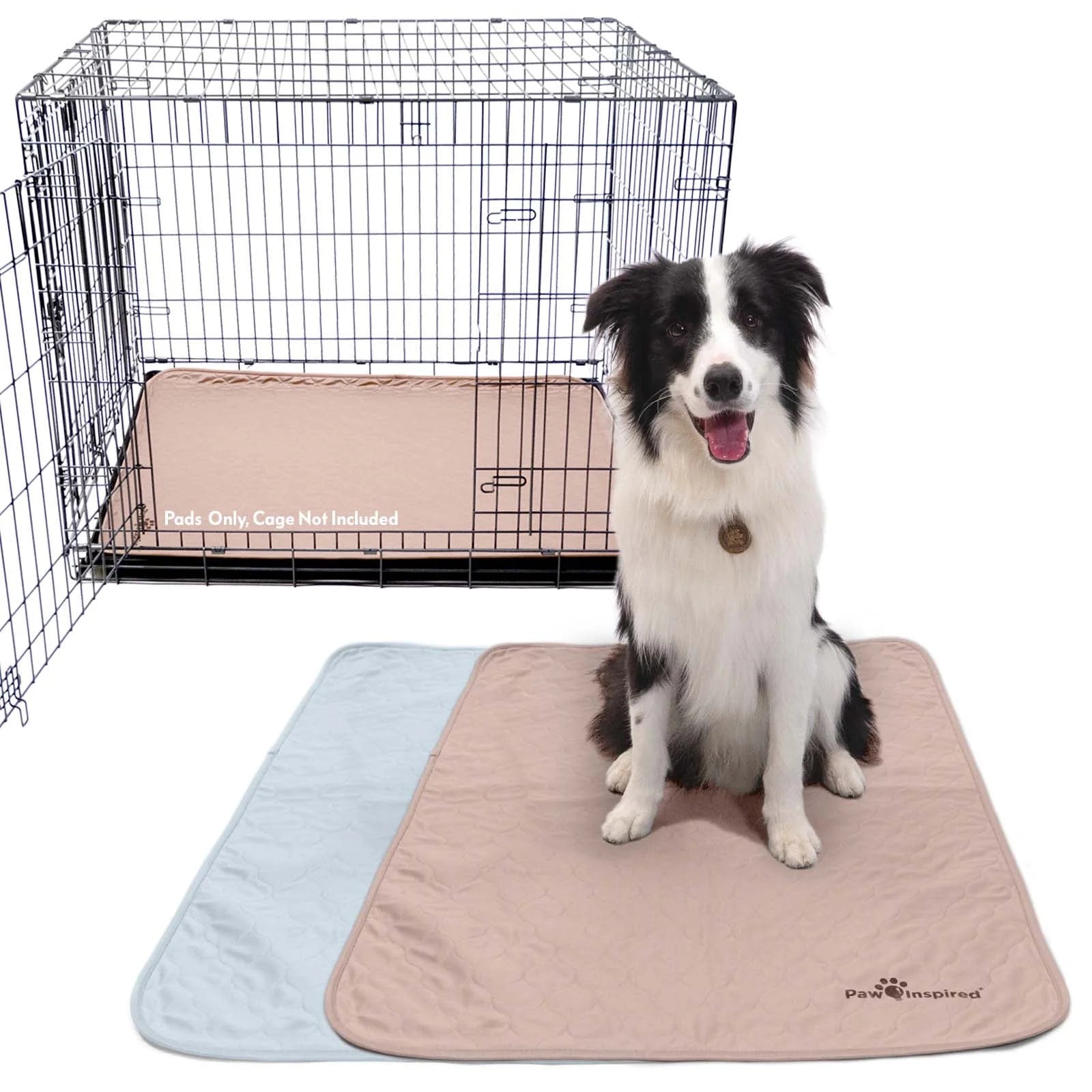 2Ct  Dog Crate Pads Mats Size 41X28” for Use with 42” Kennel and Crate | Washable Waterproof Dog Pee Pads