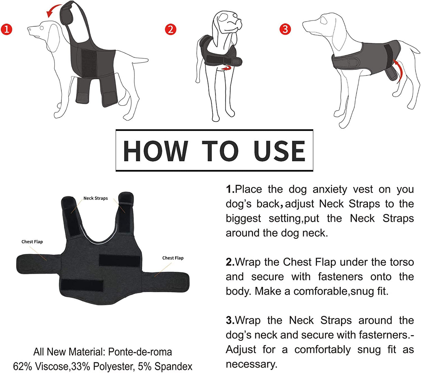 Comfort Dog Anxiety Relief Coat, Dog Anxiety Calming Vest Wrap for Thunderstorm,Travel,4Th of July Fireworks,Vet Visits,Separation Anxiety Relief for Dogs (X-Small (Pack of 1), Navy)