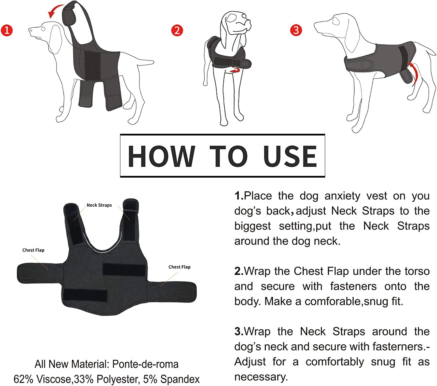 Comfort Dog Anxiety Relief Coat, Dog Anxiety Calming Vest Wrap for Thunderstorm,Travel,4Th of July Fireworks,Vet Visits,Separation Anxiety Relief for Dogs (X-Small (Pack of 1), Navy)