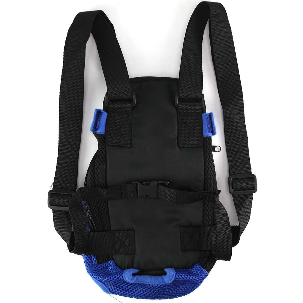 Pet Carrier Backpack Front Pack, Dog Cat Carrier Travel Bag Adjustable Straps Legs Out for Small Medium Pets (L, Black)