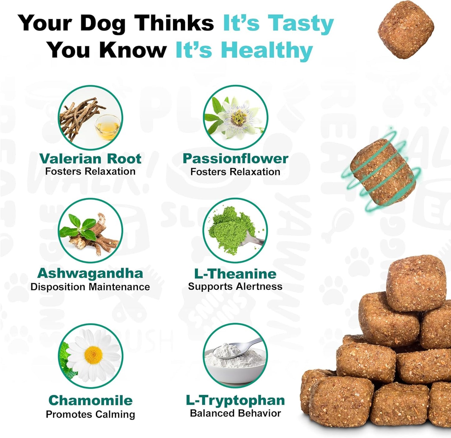 Calming Chews for Dogs - Melatonin for Dogs with Chamomile to Help Manage Stress Relief - Calm & Relaxation during Thunderstorms, Fireworks, Travel, & Separation (Turkey) 225 Soft Chews