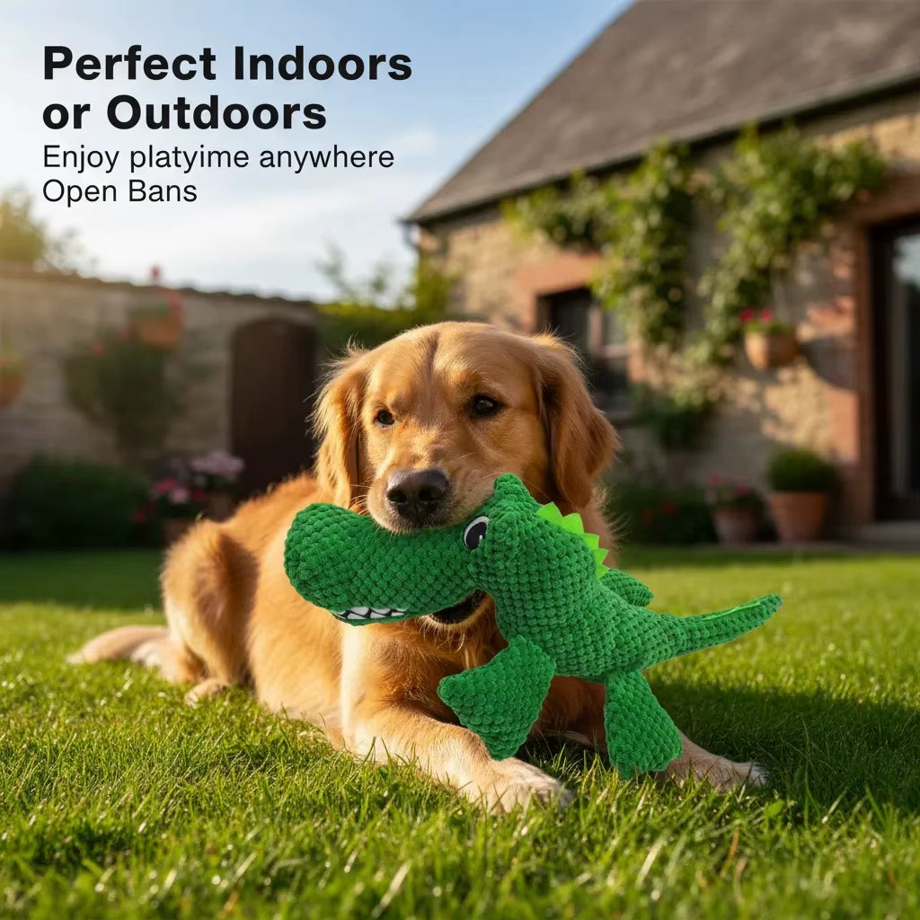 Large Crocodile Dog Toys Resistant Indestructible Plush Big Sound Dog Toy with Squeaker Small Raw Dogs Chew Puppy Pet Supplies