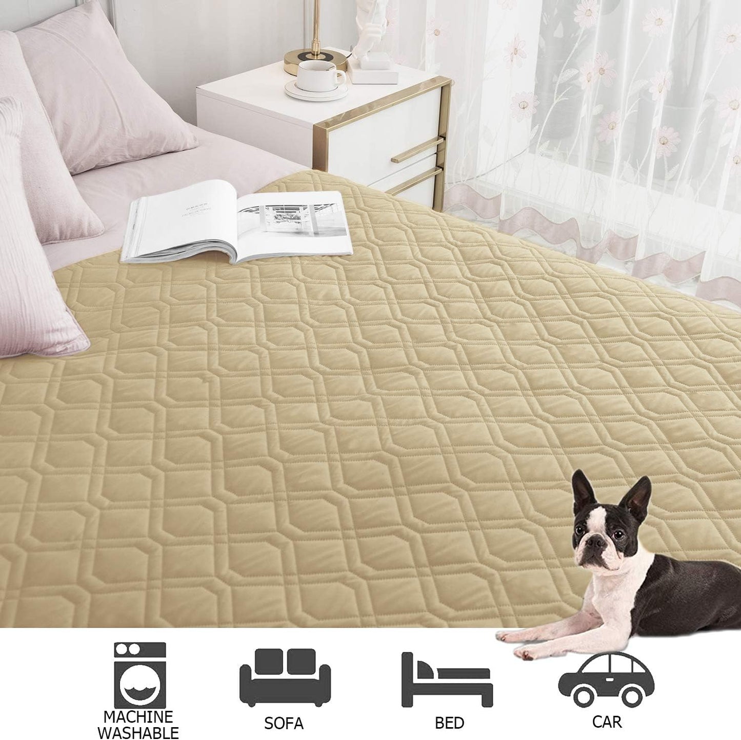 Waterproof Dog Bed Cover Pet Blanket for Furniture Bed Couch Sofa Reversible